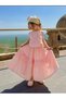 Girl's Summer Top and Skirt Set with Guipure Detail - 2