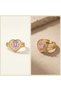 Pink Heart Adjustable Women's Ring – Stylish Ring with Zircon Stone - 5