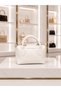 Women's Beige Mini Bag, Stylish Daily Hand and Shoulder Bag with Crossbody Strap - 6