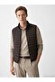 Regular Fit Stand Collar Men's Puffer Vest (W6)