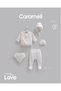 100% Cotton Fashion Girl Bodysuit and Pants 4-Piece Set 50-62 cm 0-3 Months Ecru Crml.Ekr.Bpk2264 - 2
