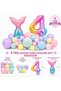 Age Balloon Mermaid Birthday Decoration Set 76 cm Number Balloon Mermaid Tail Foil Balloon - 3