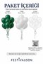 Set of 20 Green White Silver Confetti Transparent Balloons 11 Inch Birthday Party Decoration - 3