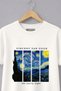 Van Gogh Printed Unisex Off-White T-Shirt 100% Cotton Art-Themed Vintage Painting Patterned Loose-Fit T-Shirt - 2