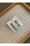 Glb-stl41414 stone earrings - blue