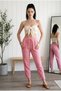Women's 100% Cotton Elastic Waist Carrot Cut Muslin Trousers - 4