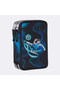 Pencil case with three sections fully equipped, Magic League