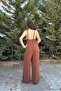 Women's Comfortable, Loose, Lightweight Summer Jumpsuit with Shoulder Accessories - 8