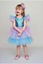 Girl's Cotton Mermaid Tulle Dress with Crown Costume