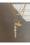 Colorful Element 2-Piece Steel Necklace Combination (Element Necklace, Fan Necklace)