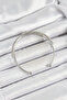 Brass Silver Color Zircon Stone Heart Detailed Women's Bracelet - 2
