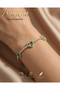 Women's Waterway Steel Bracelet with Turquoise Stone and Heart in Silver Color - 4