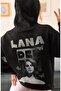 Lana Del Rey Singer Back Printed Unisex Oversize Combed Cotton Hoodie