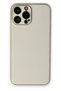 Aconcept iPhone 13 Pro Case Coco Leather Silicone Cover (83044) - White
