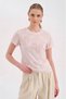 Women's Hello Kitty Embroidery Detailed Jacquard Knitted Fabric Design Tshirt