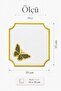 Gold Embroidered Set of 6 Coffee Side Presentation Napkins Dowry Coffee Bottom Presentation Napkins Mirelise - 4