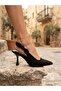 81 Women's Open-Back Heeled Shoes with Side Bow
