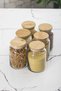 Set of 6 Glass Jar with Bamboo Lid & Food Storage Container 800 ml Medium Size (Vacuum Lid) - 5