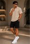 Premium Ribbed Ottoman Fabric Polo Collar Unisex T-Shirt and Shorts Set Women's and Men's Set