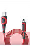 كابل DC24 مايكرو USB بطول 1.2 متر وقوة 4 أمبير - أحمر