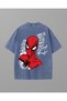 Retro Spider Printed Unisex Washable Vintage Oversize T-Shirt