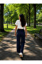 Women's Wide-Legged Cotton Pants - 2