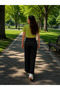 Women's Wide-Legged Cotton Pants - 2