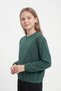 Round Neck, Elastic Waist, Short Waist Girls' Sweatshirt - 3