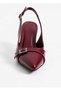 Women's Patent Leather Biyana Model Buckle Detailed Evening Dress Stiletto Classic Heeled Shoes - 2