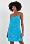 Thin Straps Mercerized Fabric Mini Dress (B23-00128) - 2