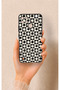 Realme C21Y Compatible Flower Motif Checkered Pattern Silicone Case