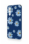 Samsung A17 Compatible Blue Daisy Patterned Silicone Case - 4