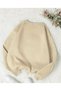 Women's Beige Dreamer Printed Oversize Sweatshirt - 2