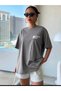 Women's Smoked Cherish Time Printed Oversize T-Shirt