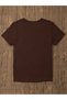 Women's Brown Chose Happy Printed Oversize T-Shirt - 2