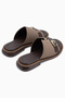 Gretha Mink Suede Buckle Women's Slippers - 5