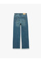 Cotton High Waist Pocket Denim Trousers - 2
