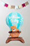 Welcome Baby Blue Foil Balloon with Blue Feet 5797 - 3