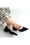 Galye Black Leather Heeled Shoes - 4