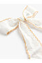 Lace Embroidered Bow Hair Clip - 3