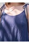 Nevavm Plus Size U-Neck Rope Strap Jean Dress with Difference - 5