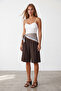 Women's Coffee Stripe Patterned Waist Accessory Pareo Alc-X15590 - 4