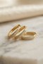 Set of 3 Gold Color Zircon Stone Square Hoop Earrings