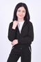 Girl's High Collar Zippered Waist Tie Elastic Leg Sweatpants Set - 5