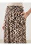 Original Elastic Waist Patterned Women's Skirt - 3