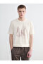 Nevavm with Difference Oval Collar Nyc Printed Men's T-Shirt