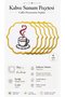 Gold Embroidered Set of 6 Coffee Side Presentation Napkins Dowry Coffee Bottom Presentation Napkins Mervuna - 6