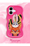 iPhone 16 Plus Compatible Case with Camera Protector Red Silicone Couple Phone Case Rabbit Pattern - 2