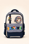Ccs Kids Primary School School Bag Set of 3 Lunch Box Pencil Case Orthopedic Large Volume Navy Blue Gray - 2