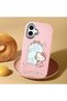 iPhone 16 Plus Compatible Case with Camera Protector Pink Silicone Couple Phone Case with Kitty Pattern - 2
